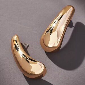 New! Anthropologie Vince Gold Tear Drop Earrings (3024) NWOT